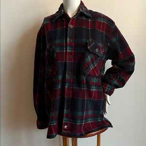 Juneau Plaid fleece Shirt jacket comfort medium workwear gorpcore